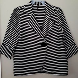 CLASSY Church Jacket Black White Stylish LARGE